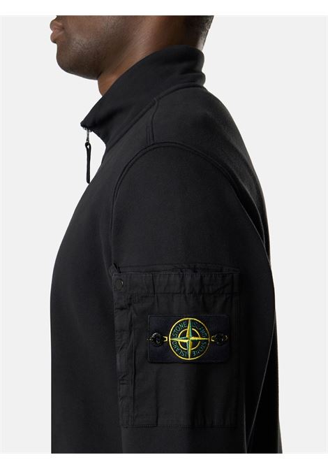 felpa 6100018 uomo nera STONE ISLAND | L1S15 6100018 S0410V0029
